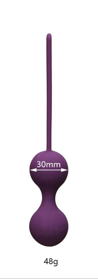  ШАРИКИ ВАГИНАЛЬНЫЕ диаметр 30мм вес 48г, цвет фиолетовый арт. EK-1704