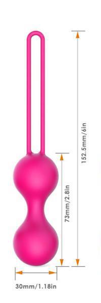 ШАРИКИ ВАГИНАЛЬНЫЕ диаметр30мм вес 48 г, цвет розовый арт. EK-1704