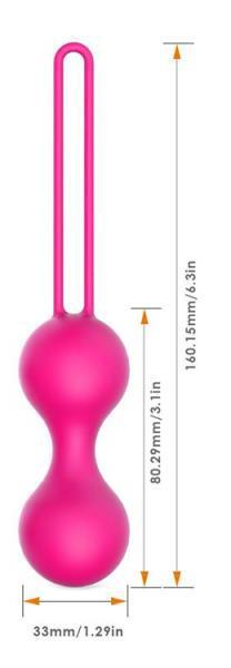  ШАРИКИ ВАГИНАЛЬНЫЕ диаметр33мм вес 65 г, цвет розовый арт. EK-1704